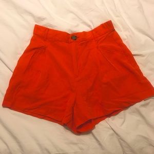 Orange Zara dress shorts